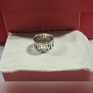 James Avery Sterling Faith Hope Love Ring